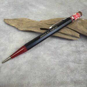 Autopoint No 76 Black Chrome 1.1mm Pencil 1940's Arnold Oil Company Can Top VTG